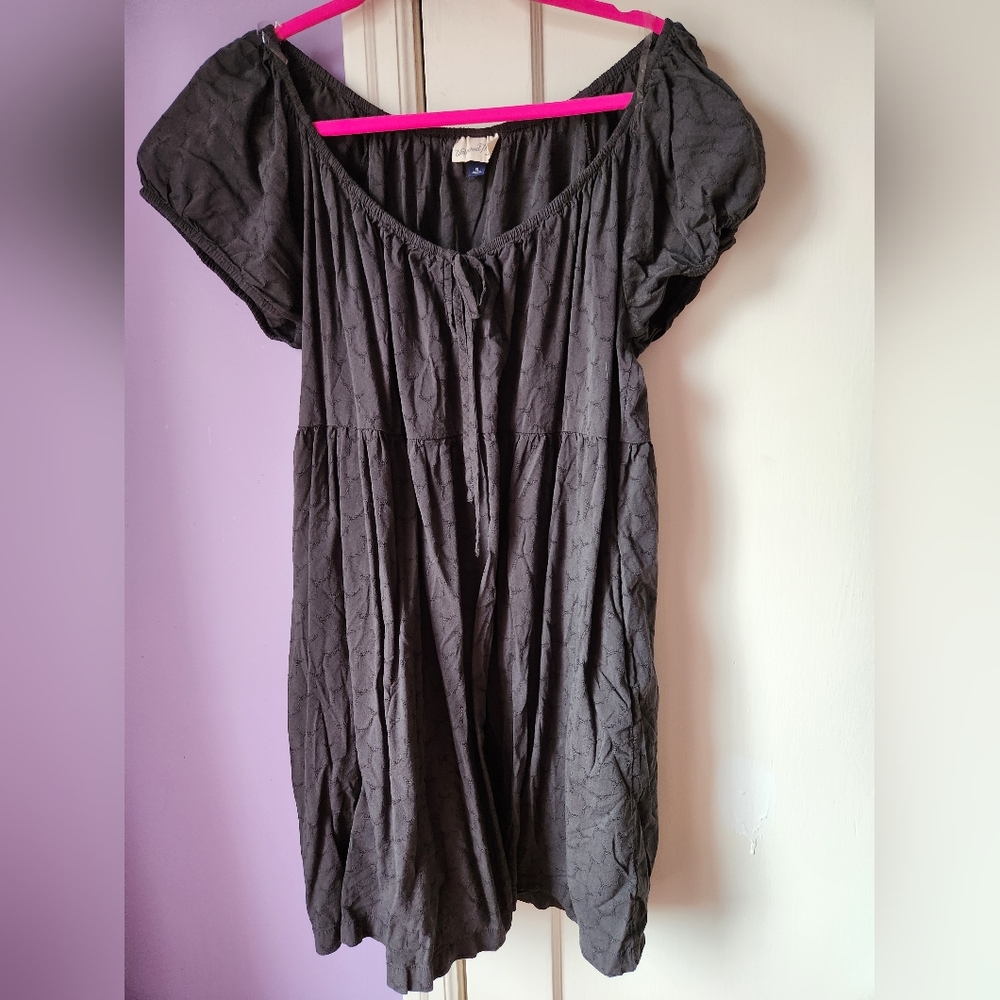 Black peasant style dress universal thread XL
